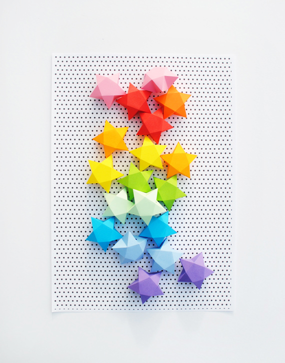 How to Make Origami Lucky Star, Folding 3d Origami Star