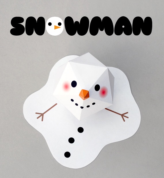 3D Paper Snowman Craft Tutorial for Preschoolers
